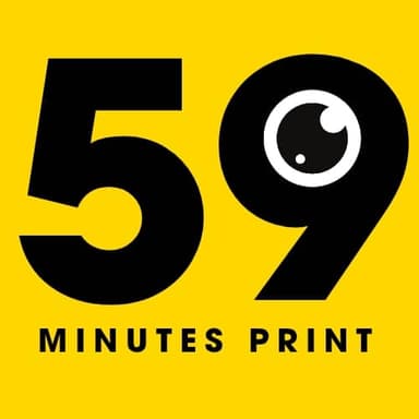 59 Minutes Print Logo